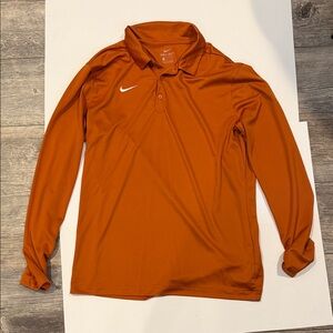 Nike Burnt Orange Long Sleeve Polo
